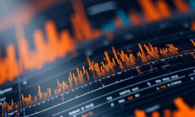 Visualisation of 2024 fashion market trends with vibrant charts and fabric swatches
